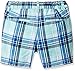 The Children's Place Baby-Boys Li'l Guy's Plaid Flat Front Shorts, Mellow Aqua, 18-24 months