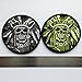 SpaceAuto Bundle 2 Pieces Death Skull War Chief USA Indian Army Military Tactical Morale Desert Badge Hook & Loop Embroidery Patch 3.5