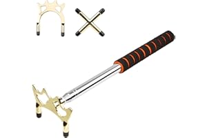 Adhafera Pool Bridge, Retractable Pool Bridge Cue Stick with Brass Bridge Head, Billiard Bridge Stick for Pool Table, Game, Competition