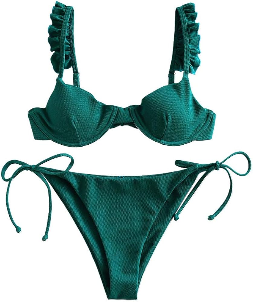 No Hesitation Buy Now Zaful Two Piece Bikini Set With Tie Underwire Balconette And Aro Bottom Swimwear For Women 10 Clothing Online Cheap Www Bazardovalter Com Br