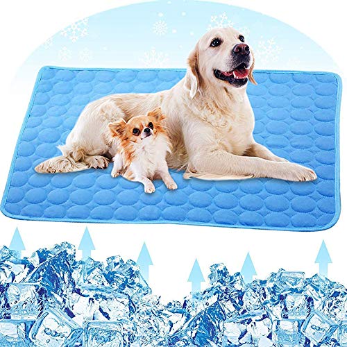 EKUPUZ Summer Pet Ice Pad Pet Sofa Pad Cold Feeling Ice Silk Cooling Pad Dog Cat Mat Cool Pad Waterproof Quick-Drying Non-Slip Washable Reusable Keep Your Pet Cool, Use Indoors Outdoors or in The Car