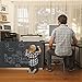 Vinyl Chalkboard Wall Decal 17.2 Inches by 9.84 Feet 3 Chalk Markers and 16 Chalkboard Labels for Jar Included - Lunaoo Chalk Board Covering to Inspire Creative Play