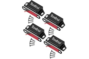 GENERIC Tonitrui Cabinet Door Magnet, Flat Bottom Cabinet Magnetic Catch with Adhesive, 35lb Magnetic Cabinet Door Drawer Latch (Black, 4Pack)