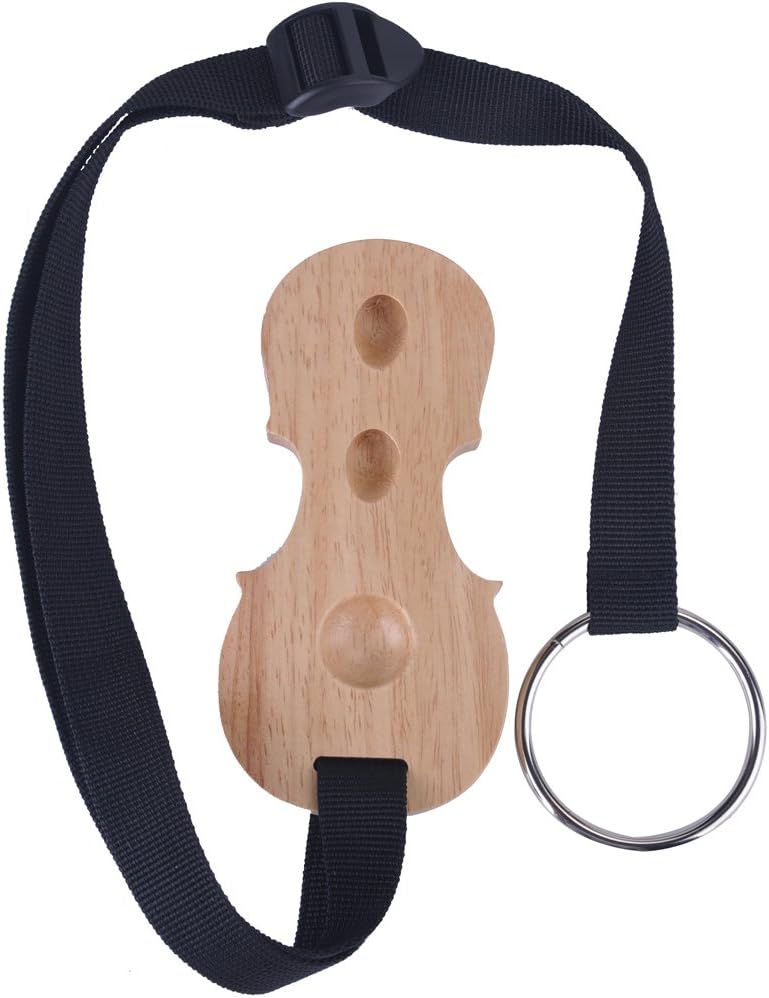 Solid Wood Cello Endpin Rest Non-slip Stopper Anchor Protector in Cello Shape 3 Holes Holder(Cello Shape -Natural Wood) - Image 5