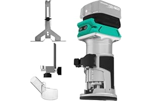 Dobetter Wood Router Tool, Electric Trim Router for Makita 18V Battery, 6 Variable Speed Palm Routers for Woodworking Compact Cordless Router with 6mm/6.3mm/8mm Three Size Collets