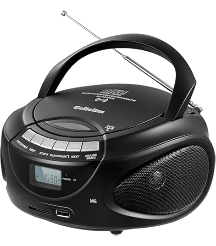Portable Cd Player With Speakers Memorex MX-BCD30(K) Bluetooth Top