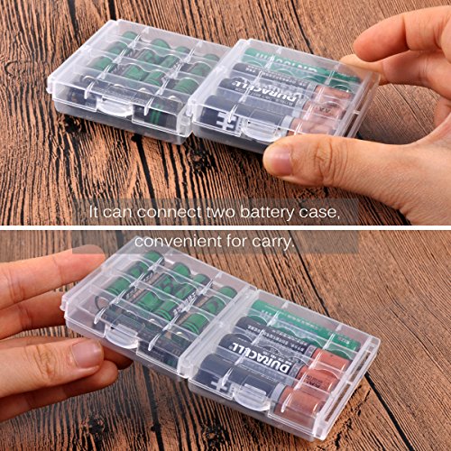 KEEPOW 12 Pcs AA/AAA Battery Storage Case Holder Box, Clear Color Pricepulse