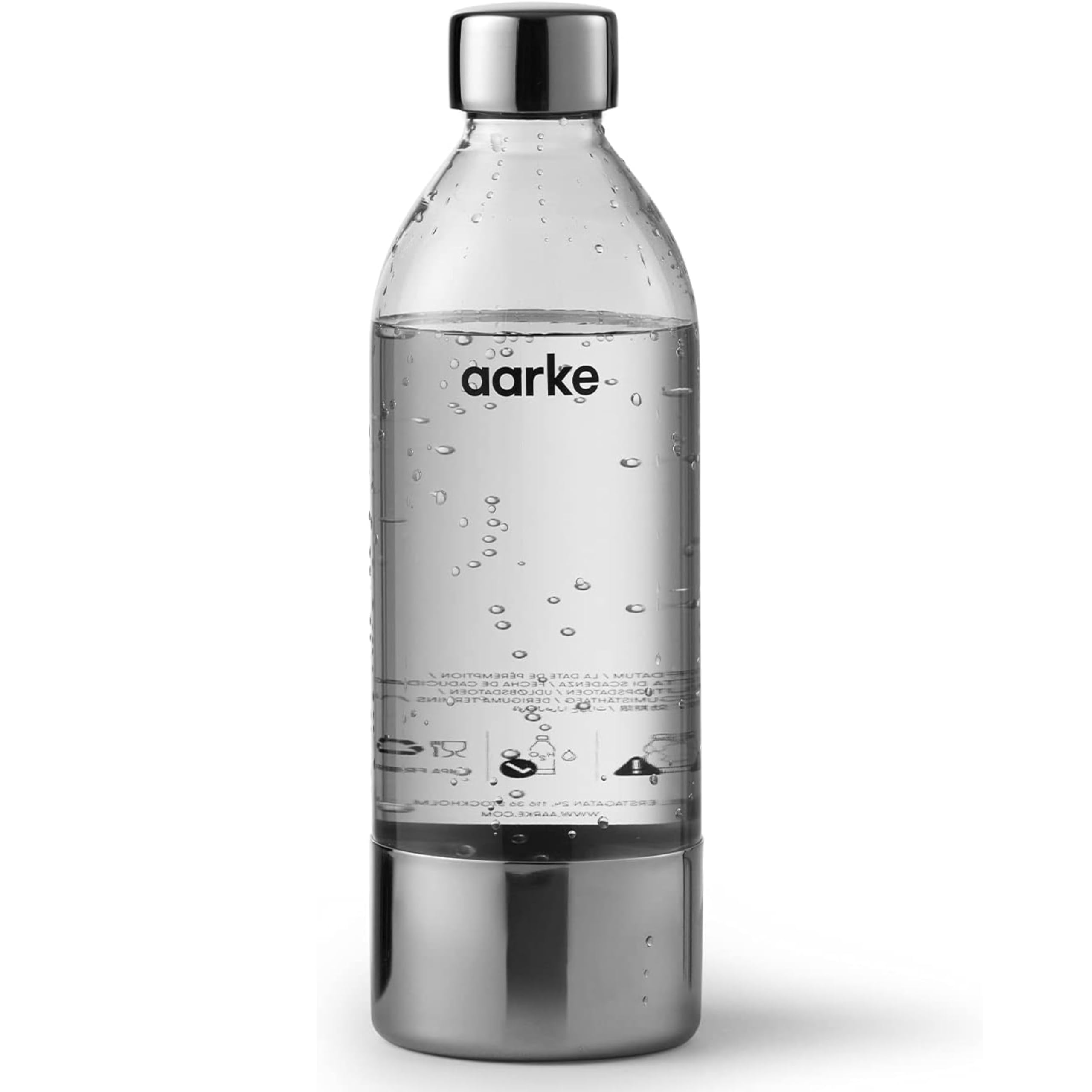 aarke Bottle for Sparkling Water Maker Carbonator 3, BPA free with Details in Steel
