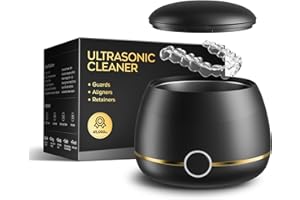 Dental Ultrasonic Retainer Cleaner Pod: Nicwell Morning Cleaning Silent Operation - Stain-Free Confidence for Married Women 200ml Tank