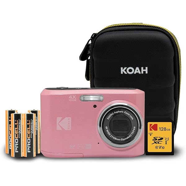 Amazon.com : KODAK PixPro FZ55 Friendly Zoom Pastel Pink 16MP Full