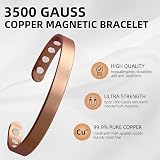 MagEnergy Copper Magnetic Bracelet 99.9% Pure Copper 6.8in 8 Magnets view 2