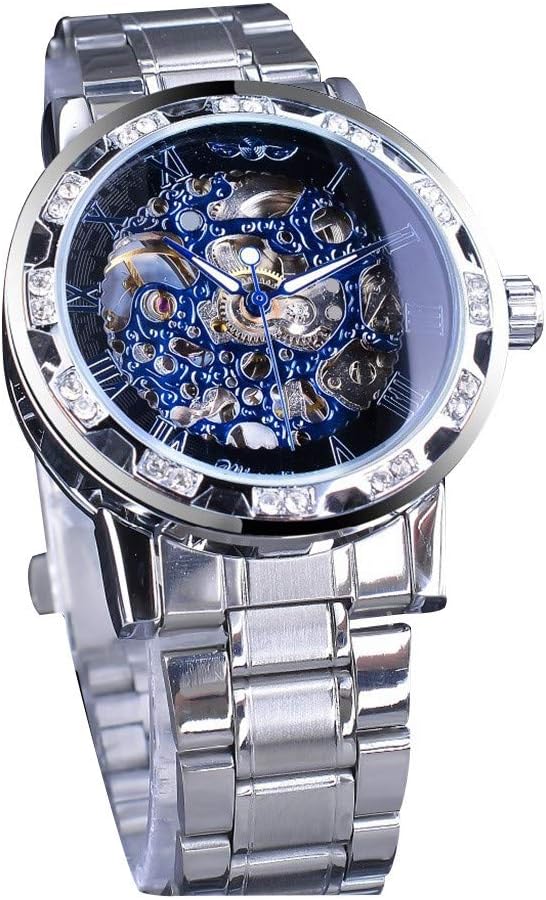 Haepe Metal Leather Band Fashion Hollow Luxury Design Noble Business Fashion Men's Mechanical Watch,Transparent Design Watch,Waterproof Sports Analog Watch,Fitness band,Waist watch,Wrist Band Watch