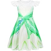 AmzBarley Girls Nightgowns Princess Pajamas for Toddler Kids Sleepwear Nightdress Little Girls Nightie Dress