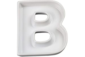 Ivy Lane Design Ceramic Love Letter Dish, Letter B, White