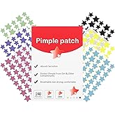 Waspot Pimple Patches for Face, Cute Star Zit Covers, Stars Hydrocolloid, For Sensitive Skin, with Tea Tree, Salicylic Acid &