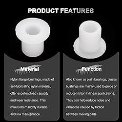 uxcell 12pcs Flanged Sleeve Bearings Plastic
