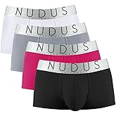NUDUS Premium Mens Underwear - 4 Pack Soft Cotton Underwear for Men, Low Rise Sexy Mens Underwear, Lightweight & Breathable