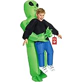 Morph Kids Inflatable Alien Costume, Blow Up Alien Outfit for Children, Halloween Costumes for Kids, Boys Halloween Costume