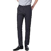 Plaid&Plain Men’s Slim Fit Dress Pants Stretch Dress Pants