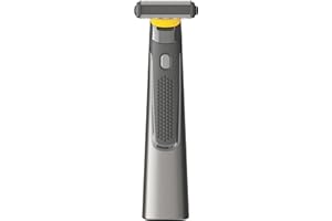 MICRO TOUCH MicroTouch SOLO Titanium, Rechargeable Beard & Body Razor that Trims, Edges, Shaves, and Grooms