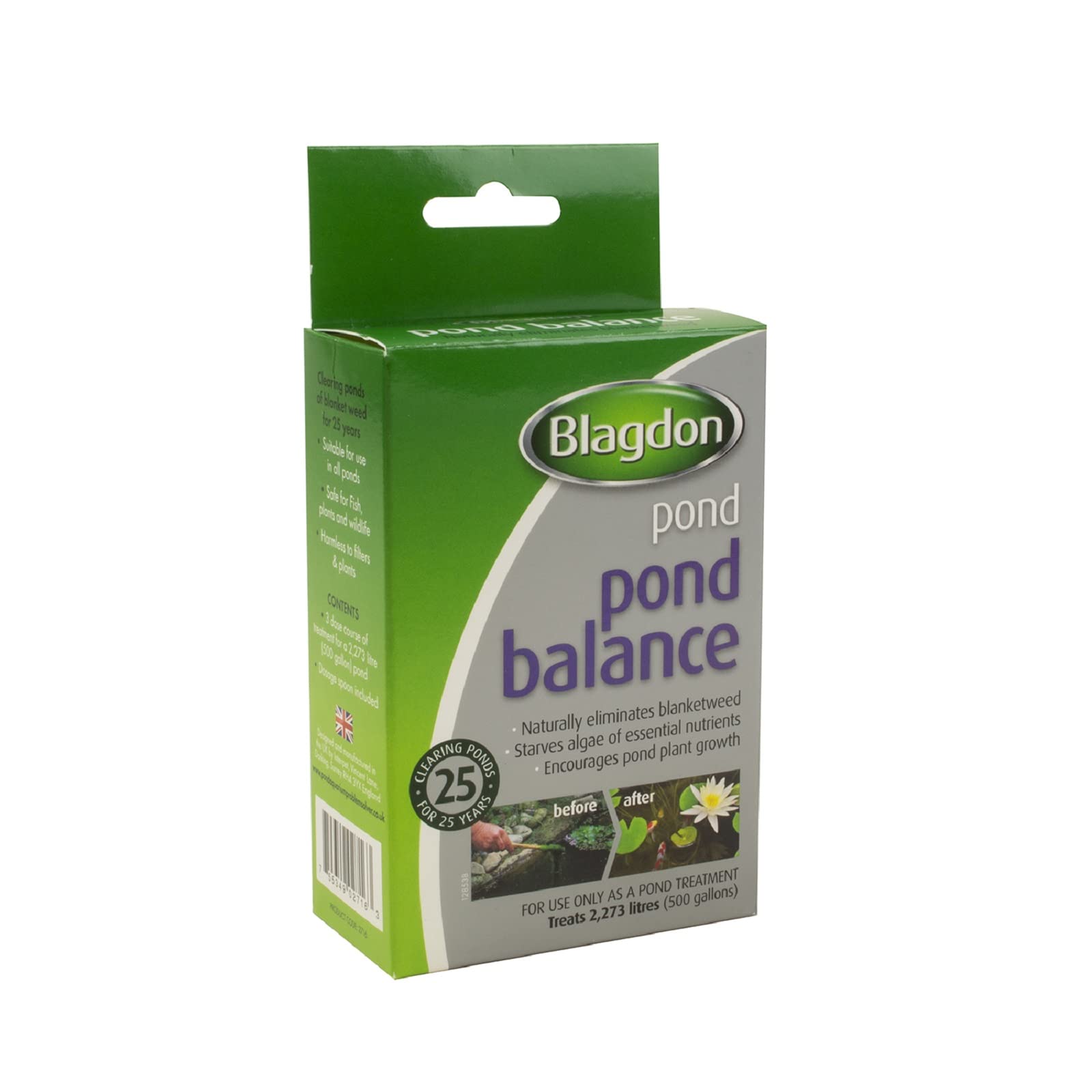 Blagdon Pond Balance, Clears Blanketweed & Algae, Encourages Plant Growth, S, 259g, Treats 2,723L of Pond Water