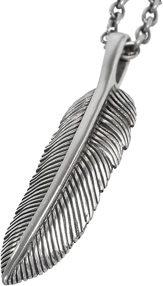 Amazon 新宿銀の蔵 フェザー シルバー 925 ペンダントトップ チェーンなし メンズ ネイティブ 羽根 男性 ネックレス 通販