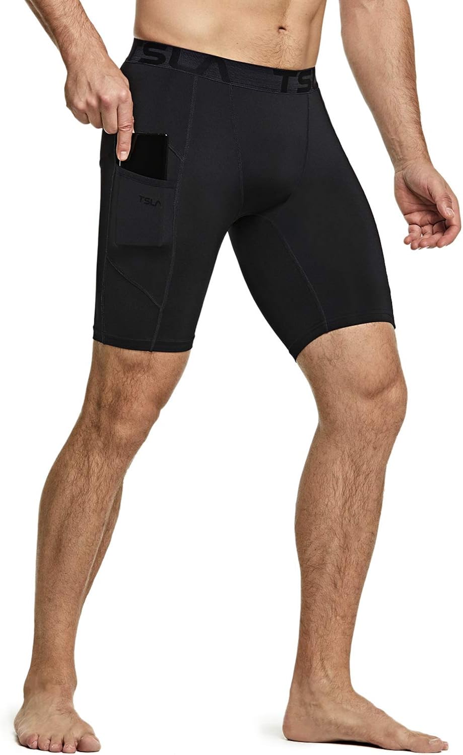 TSLA Shorts for Men Base Layer Running