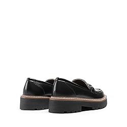 DREAM PAIRS Loafers for Women Platform Chunky Heel