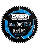 CRALY 8-1/4 Inch 60 Teeth Ultra Fine Finish Wood