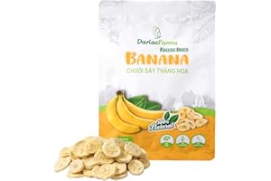 DARLACFARMS DARLAC FARMS Freeze Dried Banana Chips Pack 1, 5.29 Oz, Premium Organic Crispy Crunchy Natural Healthy Fruit Snacks for Kids, Adults & All Ages, No Sugar Added