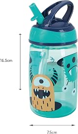 Nuby Mighty Swig Water Bottle 360ml No Spill Beaker Twin Pack Monsters view 5