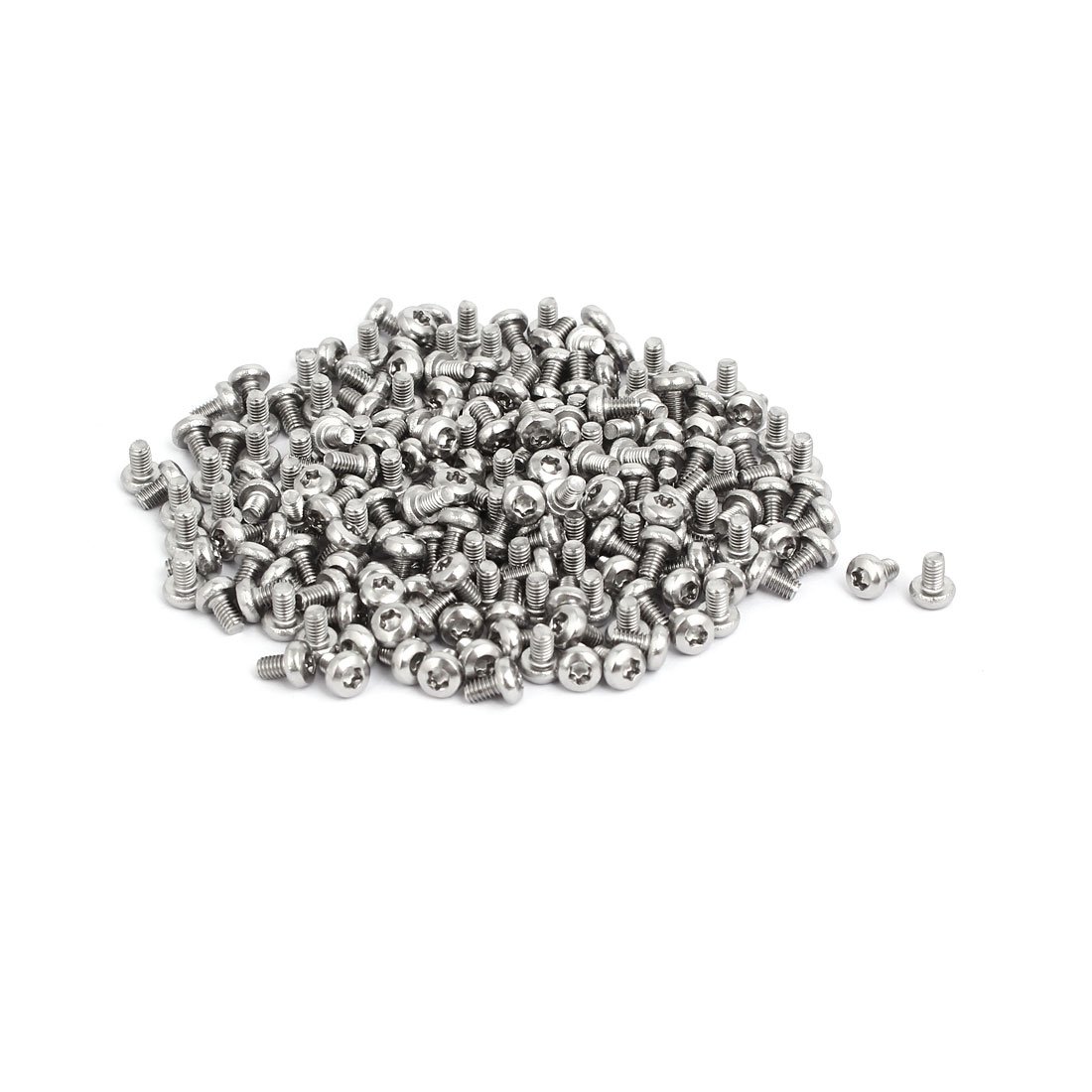 sourcingmap M2.5x4mm 304 Stainless Steel Button Head Torx Screws Bolts T8 Drive 200pcs — image 1