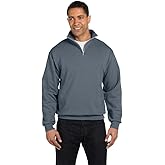 50/50 Blend Quarter-Zip Cadet Collar Sweatshirt by Jerzees