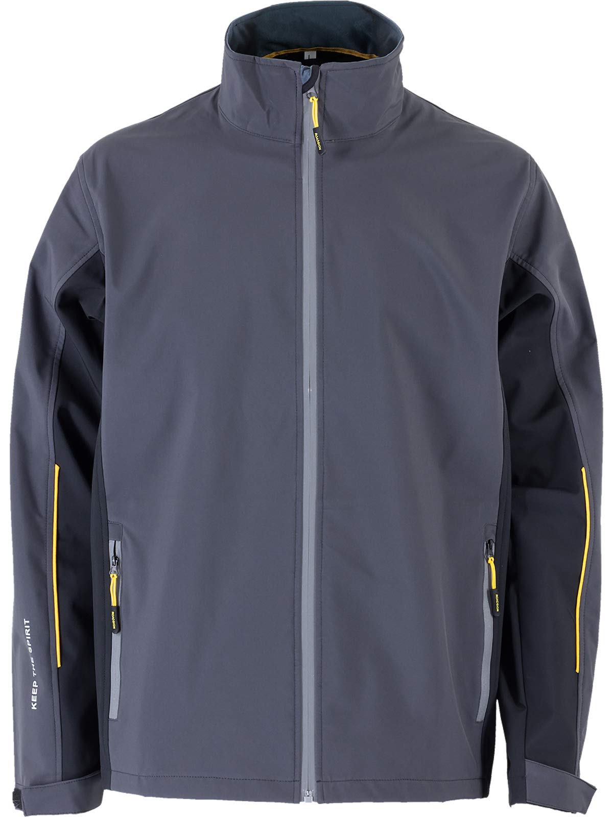 Roadsign 61084-S-6490 Size Small Men's Softshell Jacket - Anthracite/Yellow