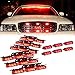 Red 54X LED Police Strobe Lights for Dash Deck Visor Grille - Flashing Emergency Warning Lights for Police Vehicle Truck Cars