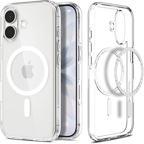 Spigen for iPhone 17 Case, Ultra Hybrid MagFit [TPU Covered Camera Control] [Anti-Yellowing] [Compatible with Magsafe] - Clea