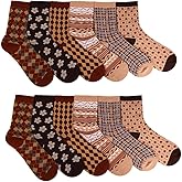NOIAFZY 6 Pairs Men's Argyle Comfort Crew Socks - Arch Support, Breathable Fabric, Soft Toe Seam for Daily & Outdoor Wear