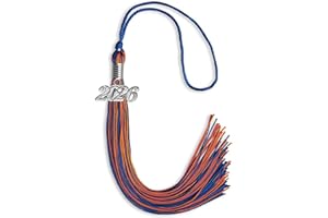 Endea Graduation Mixed Double Color Tassel with Silver Date Drop