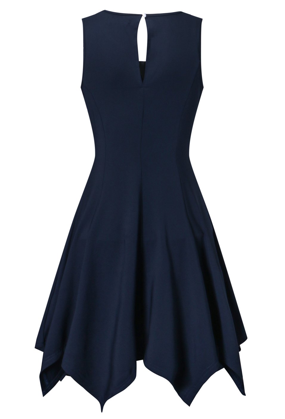 DILANNI Womens Comfy Swing Tunic Sleeveless Solid T-Shirt Dress