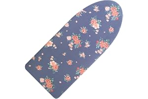 LCLW 12.5" x 30" Small Tabletop Ironing Board Cover and Pad,3 Pairs of Hook and Loop Fastener Straps,Elastic Edges,Cotton Mini Iron Board Cover with Scorch Resistant Thick Padding