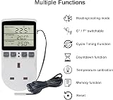 KETOTEK Digital Thermostat Plug Socket 220V with Sensor Probe view 2