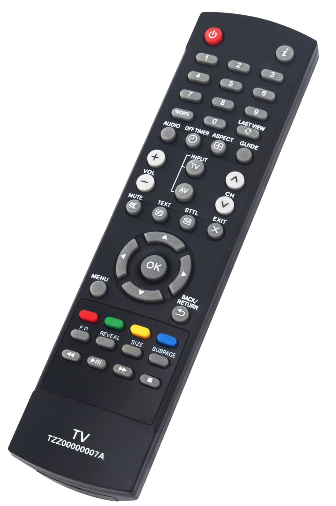 Replacement Remote Fit for Panasonic TV TX-L19X5B TX-L19X5E TX-L24C5B TX-L24C5E TX-L24C5ES TX-L24X5B TX-L24X5E TX-L32C5B TX-L32C5E TX-L42U5B TX-L42U5E TX-LR19X5 TX-LR24X5 TX-LR32C5 TZZ00000007A