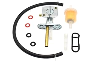 Riyitauto Fuel Vavle Petcock Shut Off Tank Switch Fits for Yamaha TTR 90 125 225 230 250 PW80 Timberwolf Bear Tracker 250 Big Bear 250 350 400 Warrior 350 Kawasaki Suzuki Quadsport 400
