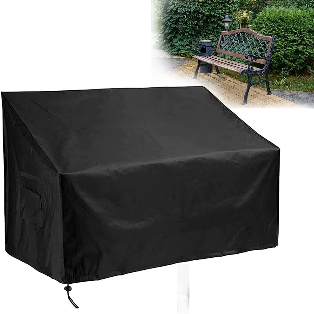 Joyday Store 2 Seater Garden Bench Covers, Garden Furniture Covers Waterproof, Anti-UV 210D Oxford Outdoor Patio Bench Seat Cover Tear Resistant Furniture Covers for Outside