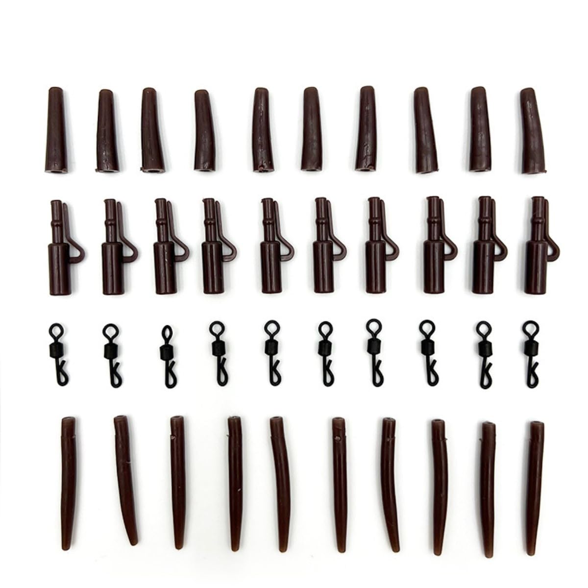 HOUSON carp accessories Kit, fishing tackle fishing accessories carp fishing tackle safety clips anti tangle sleeve tail rubber tubes Fishing gear, Carp Fishing Tackle 40 PCS