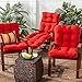 Greendale Home Fashions 72-Inch Indoor/Outdoor Chaise Lounger Cushion, Salsa