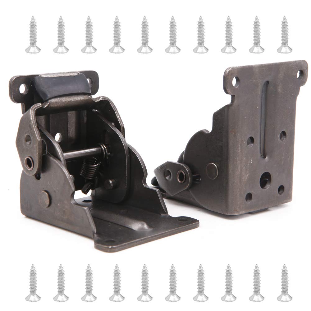 2 Pack Table Legs Folding Bracket,Folding Table Hardware, Locking Folding Brackets with Screws