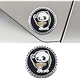 Panda Badge Rated Car Emblem, 4 x 4 Round Automotive Emblem Decal, 3D Metal Car Exterior Decoration Sticker Compatible with Cars, Trucks, SUVs, Wrangler Vehicles (Panda)