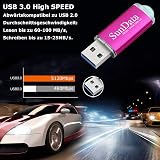 SunData 64GB USB 3.0 Flash Drive Thumb Stick - Pink, 90MB/s Read Speed view 2