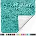 Gorilla Grip Bath Rug Mat 30x20, Thick Soft Absorbent Chenille, Quick Dry Microfiber Mats, Rubber Backing Machine Washable Shower Floor Rugs, Bathmat Runner, Bathroom Home Decor Accessories, Turquoise
